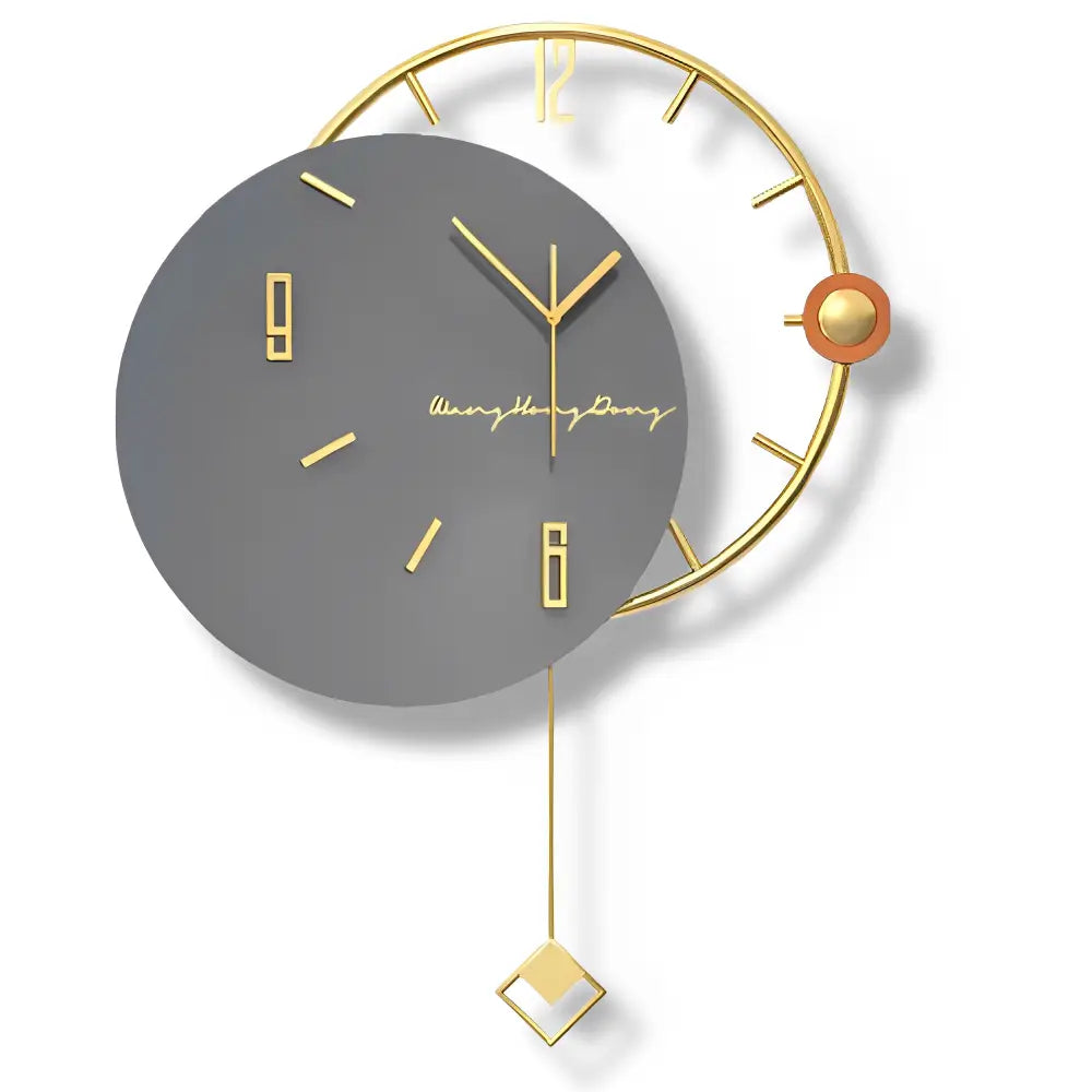 Detail shot of geometric abstract motif on large modern wall clock