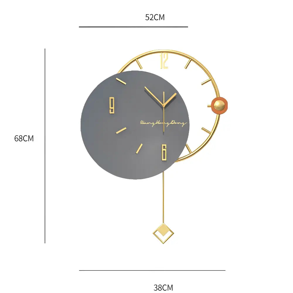 Offset Design Wall Clock - Abstract Modern Acrylic & Metal