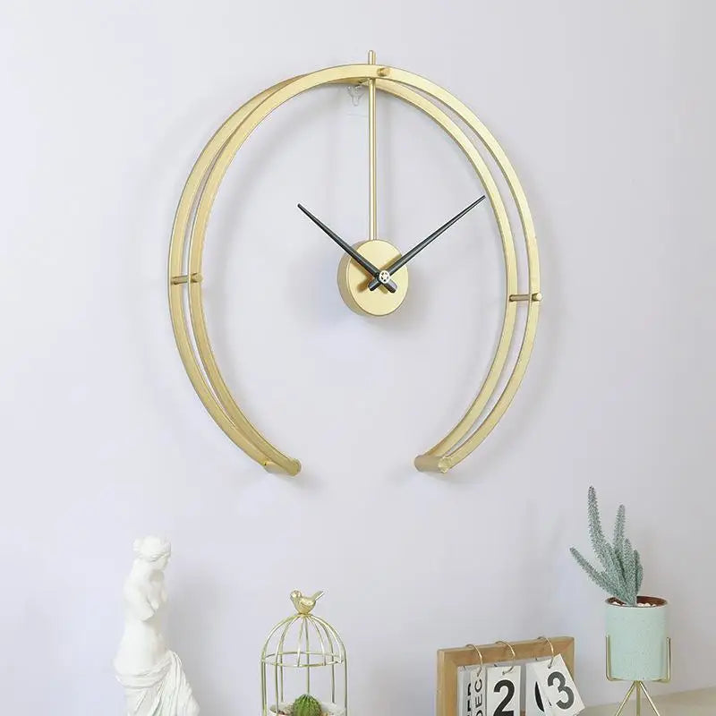 Open Circle Metal Wall Clock - Silent Quartz, 20 in