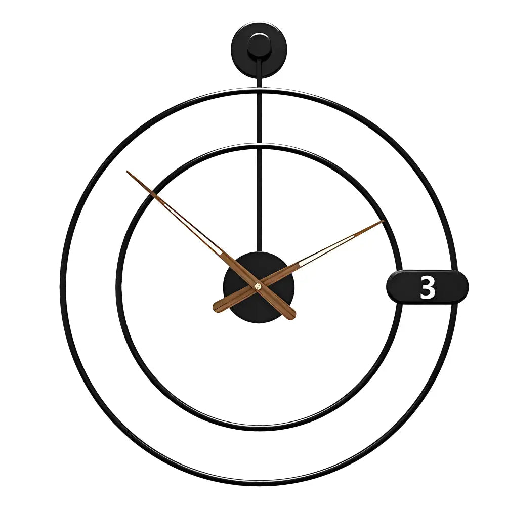 Side profile of the Orbital wall clock showing depth and metal finish