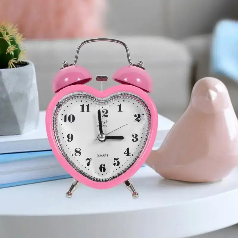 Pink Heart Alarm Clock - wall clock