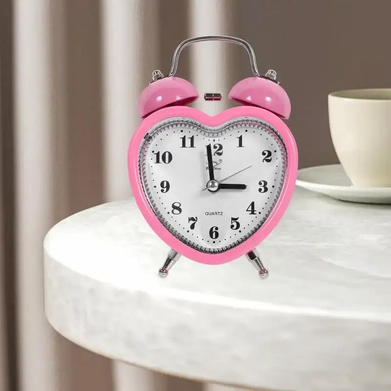 Pink Heart Alarm Clock - wall clock