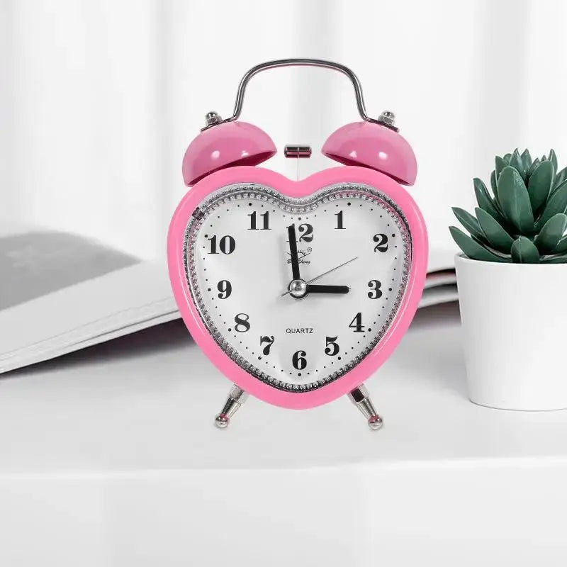 Pink Heart Alarm Clock - wall clock