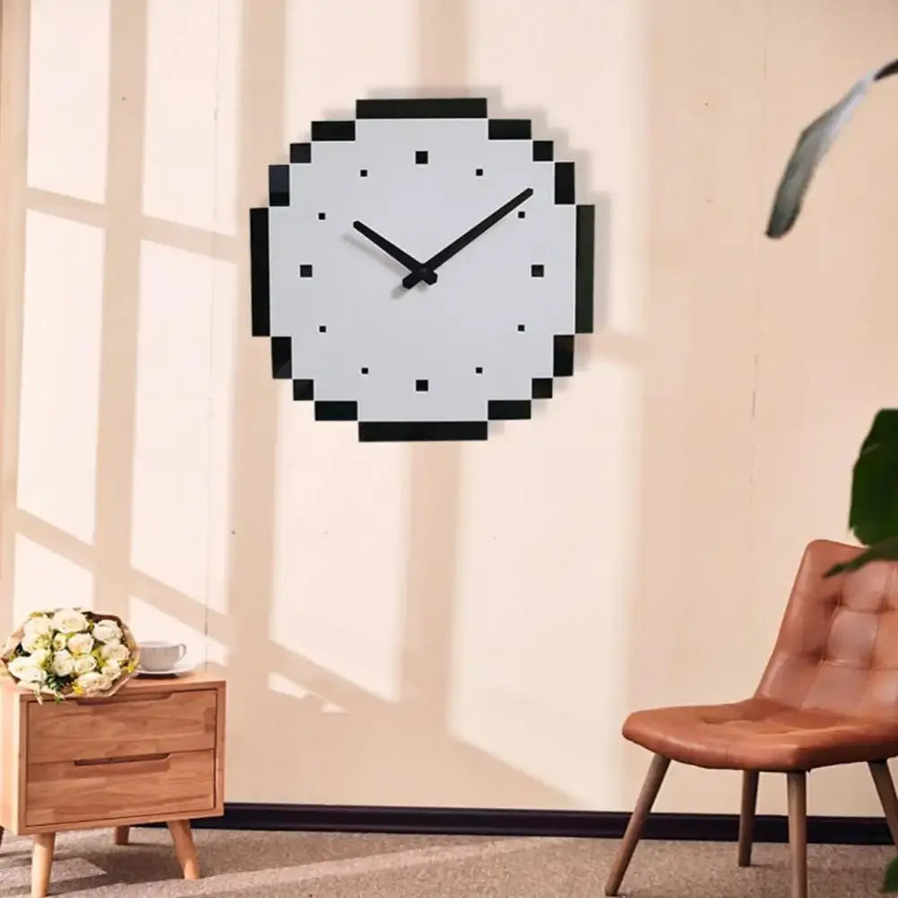 Pixel Wall Clock - black / CHINA
