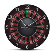 Poker Roulette Silent Wall Clock