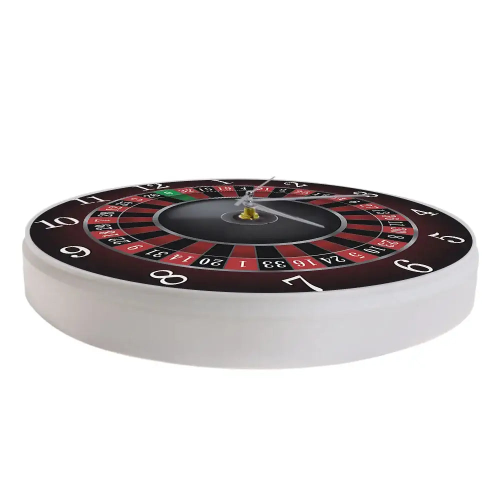 Poker Roulette Silent Wall Clock