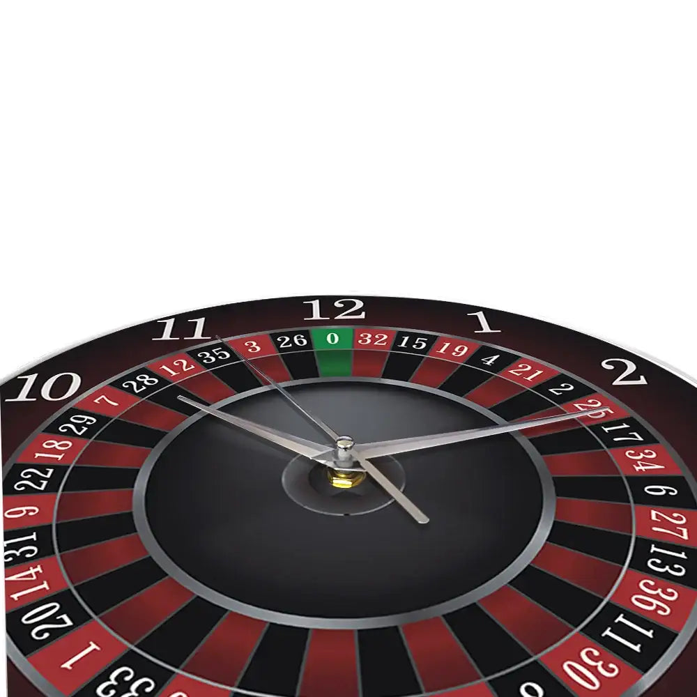 Poker Roulette Silent Wall Clock