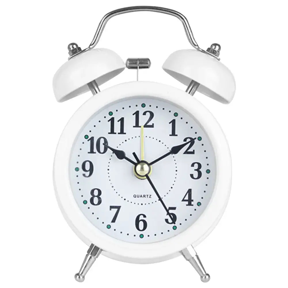 Quartz Retro Alarm Clock - Blanc - wall clock