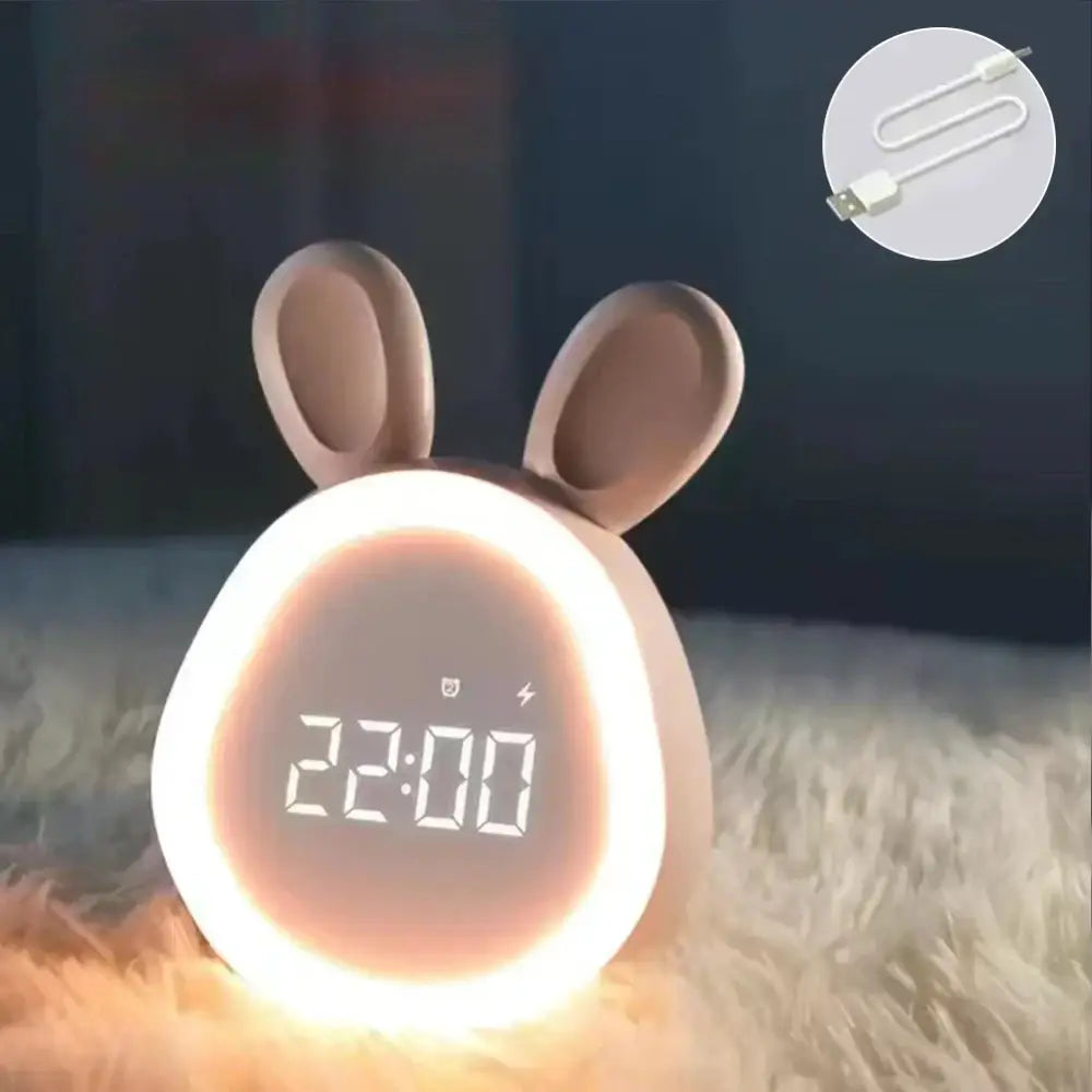 Rabbit Alarm Clock - Rose - wall clock