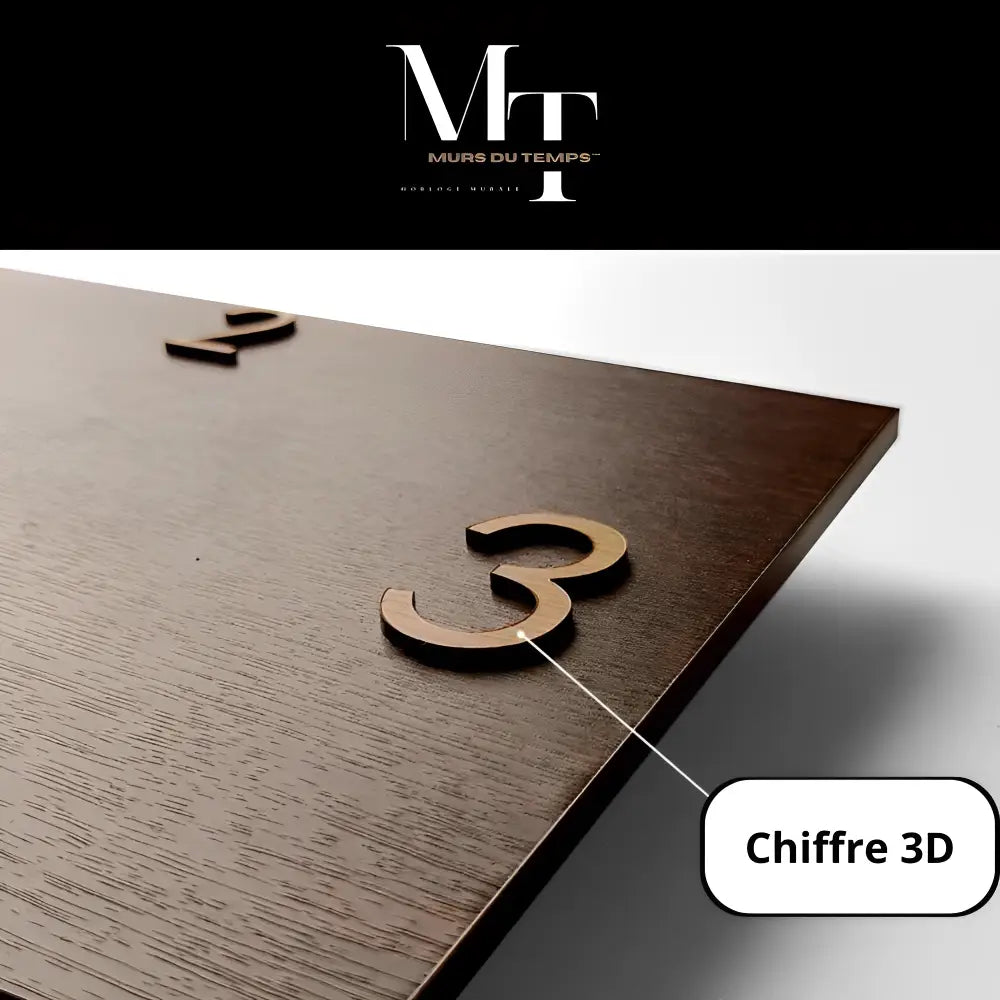 Rectangular Wood-Look Wall Clock - European Style