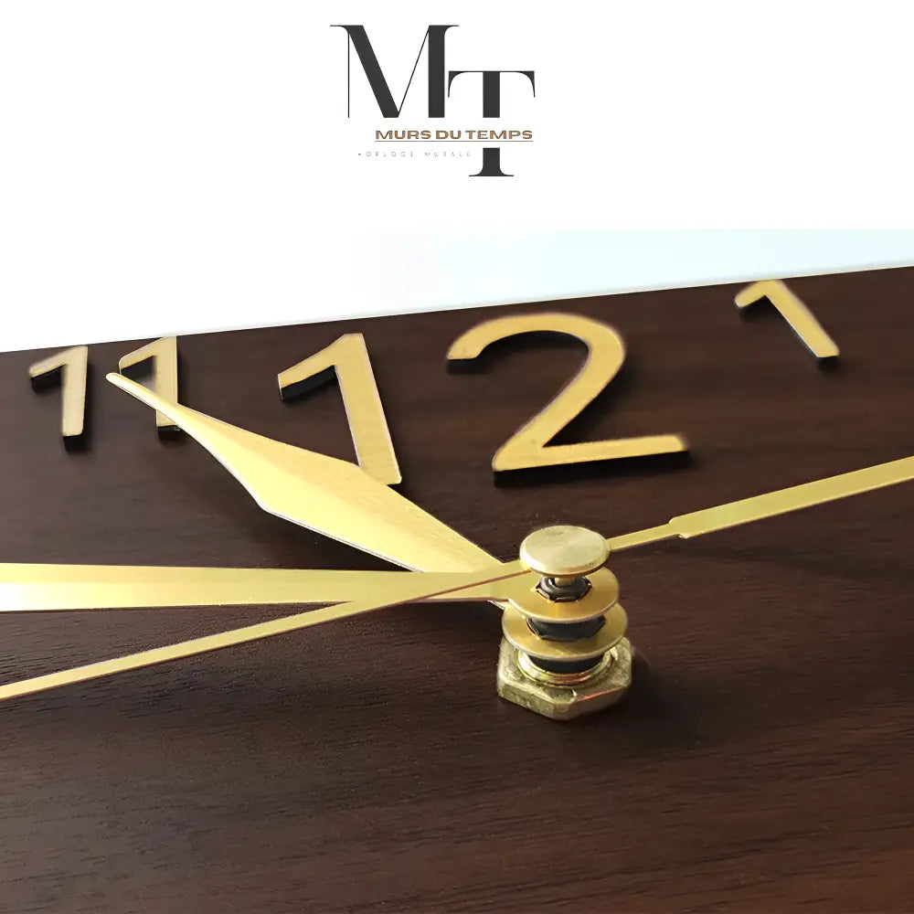 Rectangular Wood-Look Wall Clock - European Style