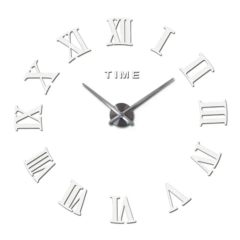Roman Numeral Stickers Wall Clock - blanc / 40 cm - wall clock