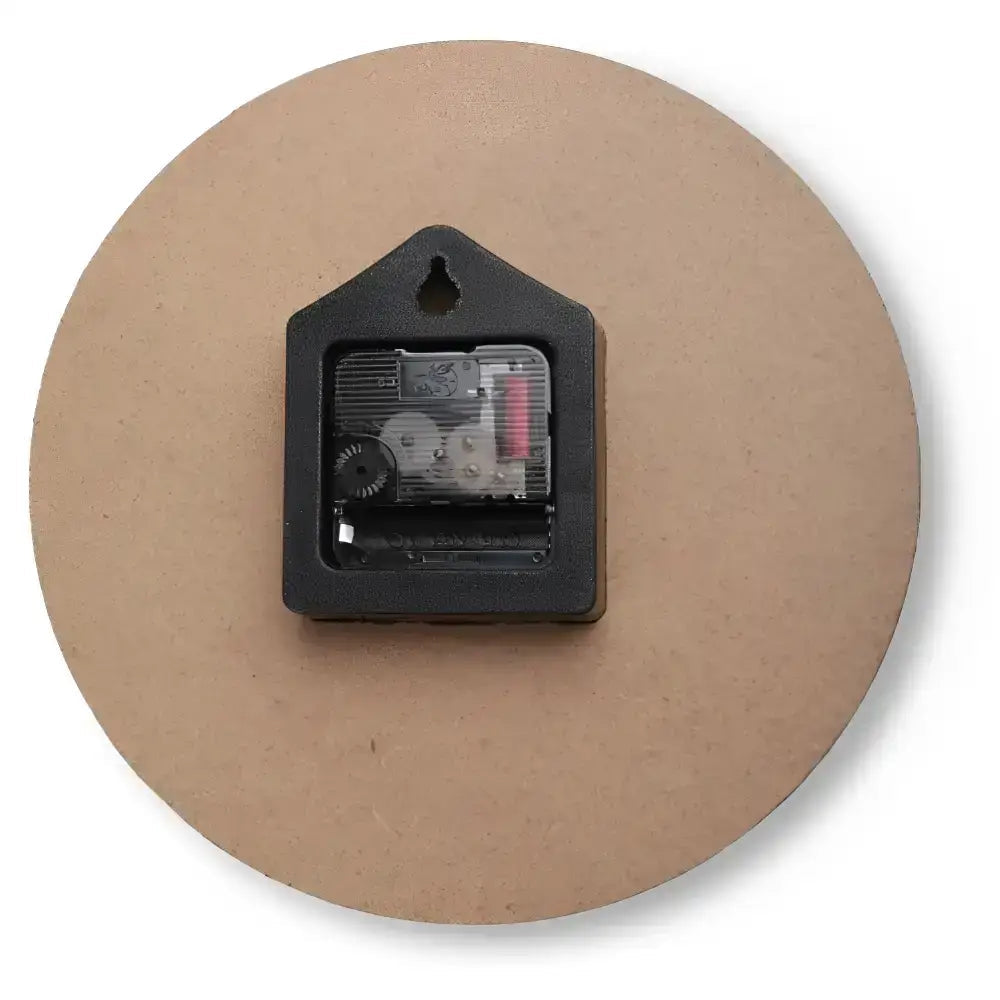 Side profile of Route 66 bamboo clock showing 4 cm depth