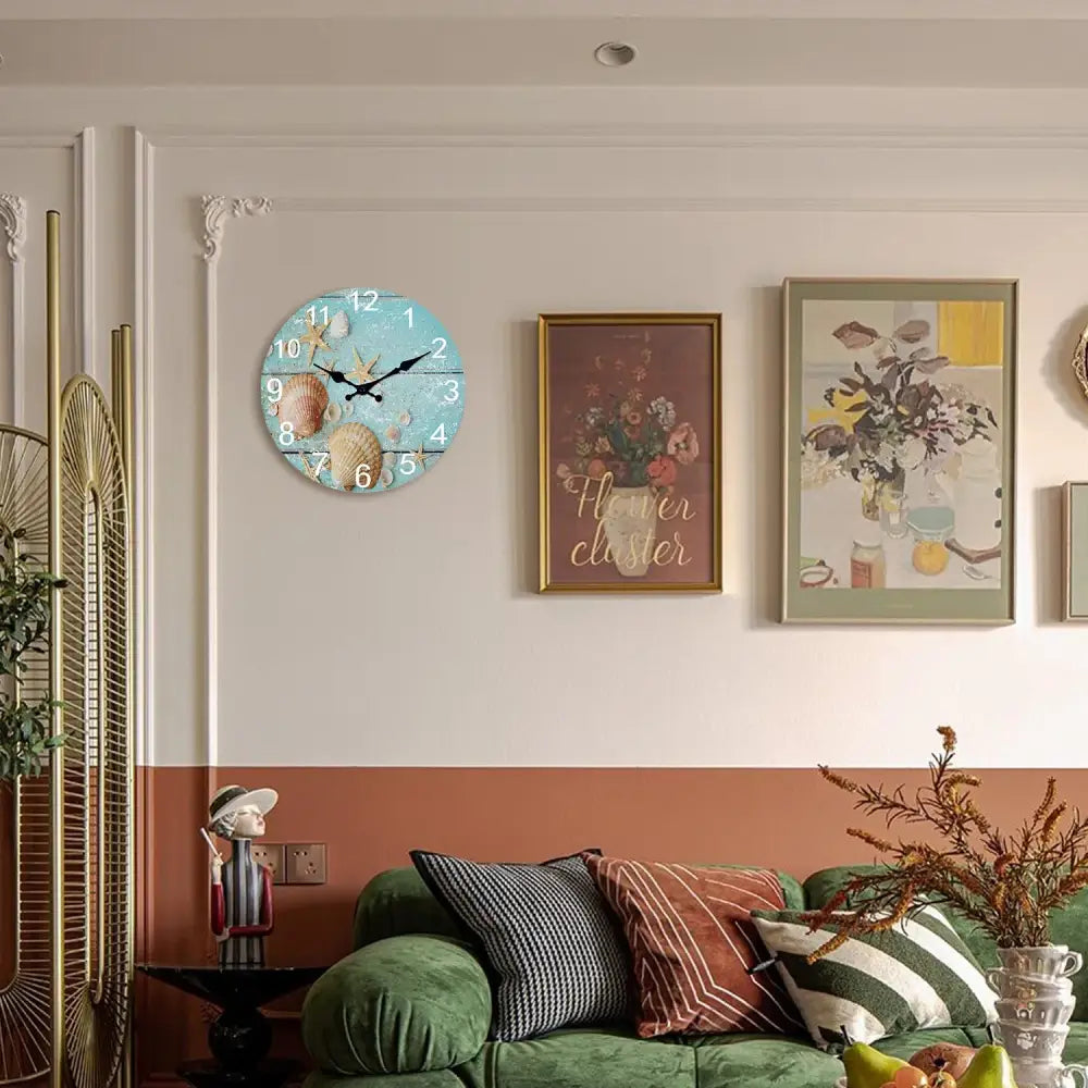 Seashell & Starfish Wall Clock