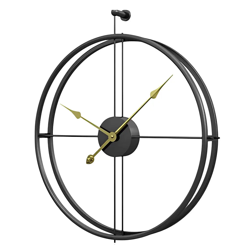 Spherical Rings Metal Wall Clock - 20 in Retro Design