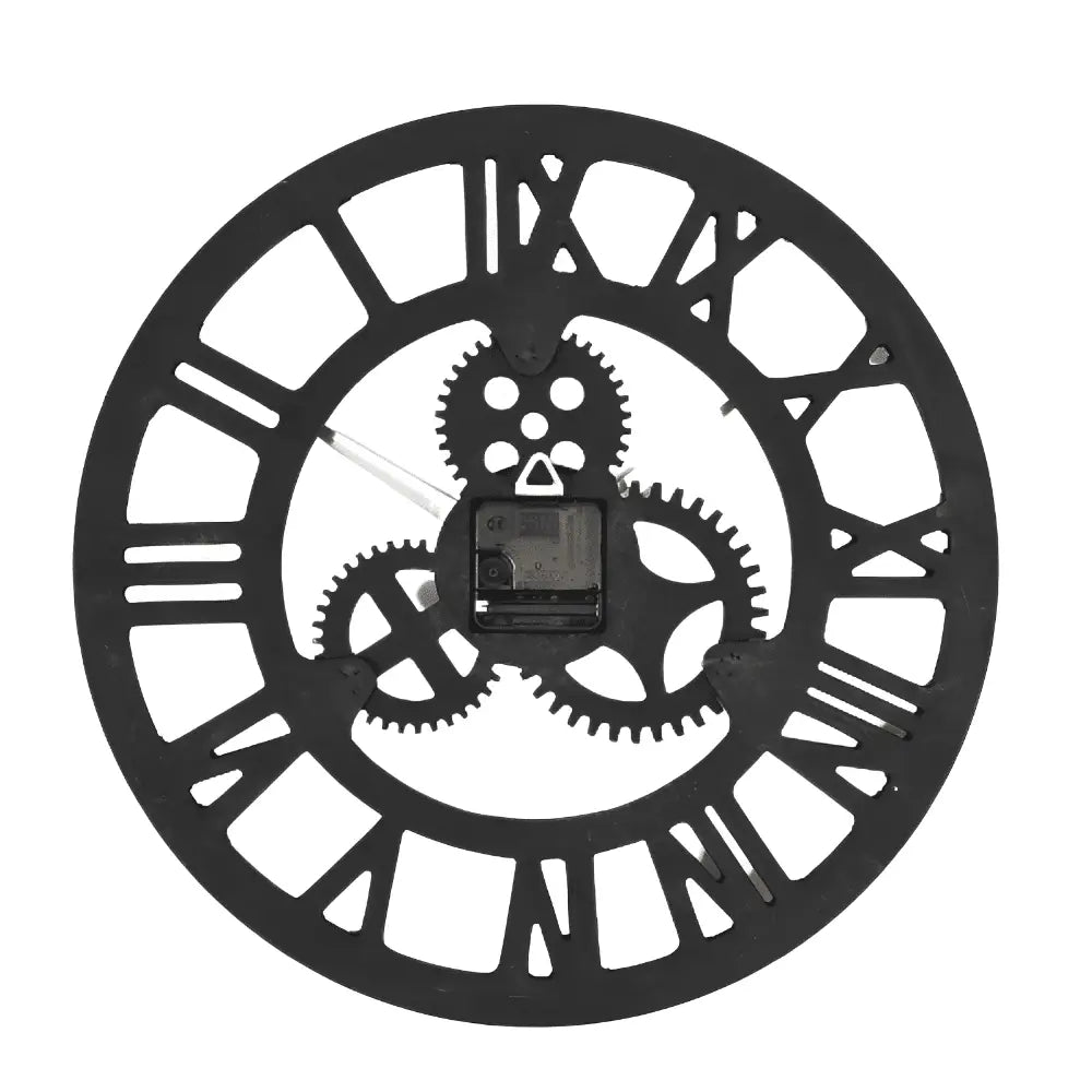 Steampunk Gear Wall Clock - 3D Wooden Gears Vintage Industrial