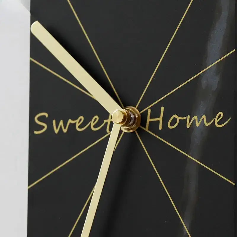 Stylish Black Gold Wall Pendulum Clock - wall clock