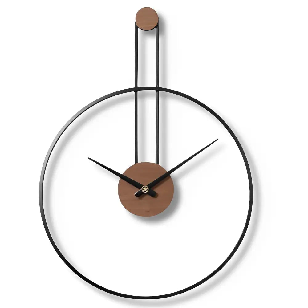 Suspended Circle Metal Wall Clock - Modern Minimalist Design