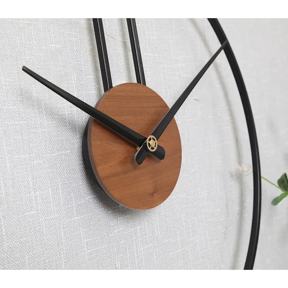 Suspended Circle Metal Wall Clock - Modern Minimalist Design