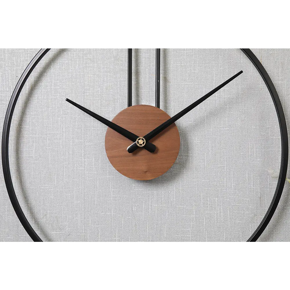 Suspended Circle Metal Wall Clock - Modern Minimalist Design
