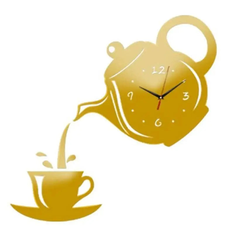 Teapot & Kettle Wall Clock - Vintage Kitchen Design