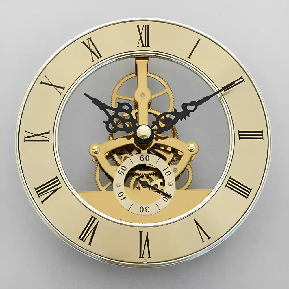 Transparent Glass & Crystal Desk Clock - Antique Quartz Design