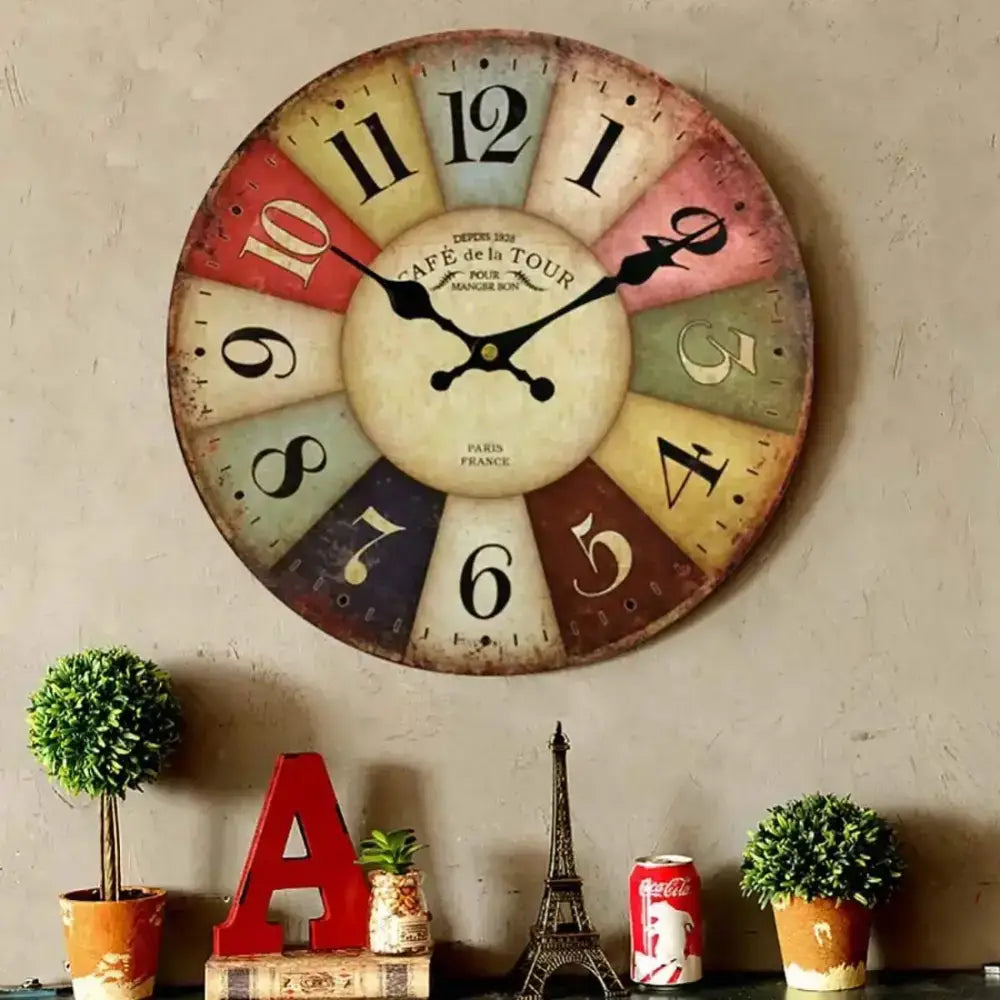 Vintage French Cafe Wall Clock - wall clock