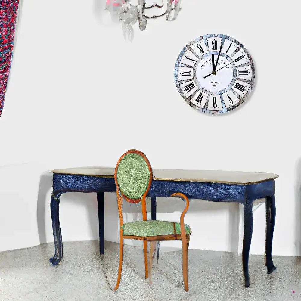 Vintage French Roman Wall Clock - wall clock