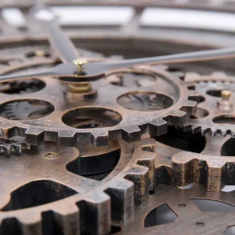 Vintage Gear Mechanism Wall Clock - wall clock