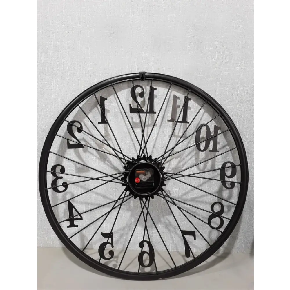 Vintage Gear Wheel Wall Clock - Industrial Metal Design