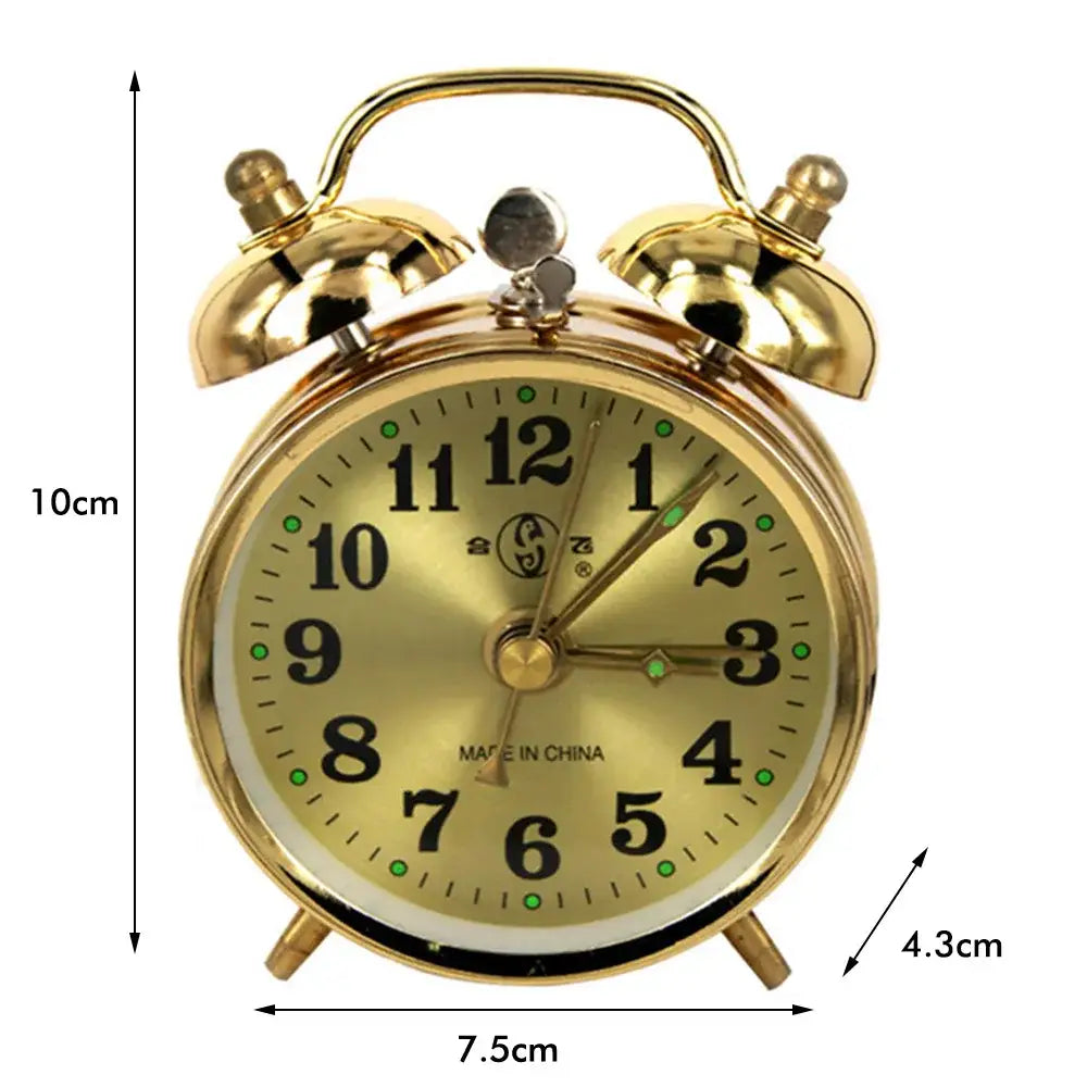 Vintage Gold Alarm Clock - wall clock