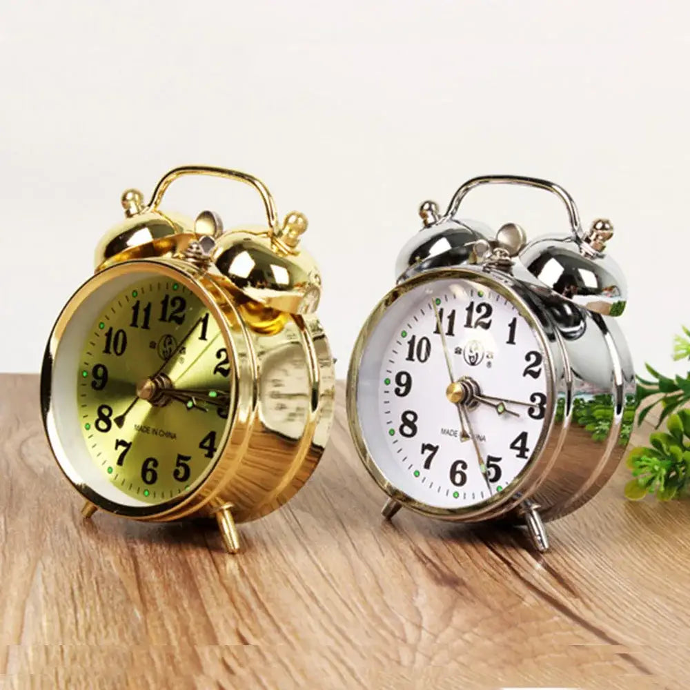 Vintage Gold Alarm Clock - wall clock