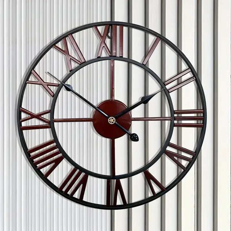 Vintage Industrial Roman Wall Clock - wall clock