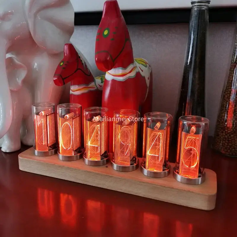Vintage Nixie Tube Clock Display - wall clock