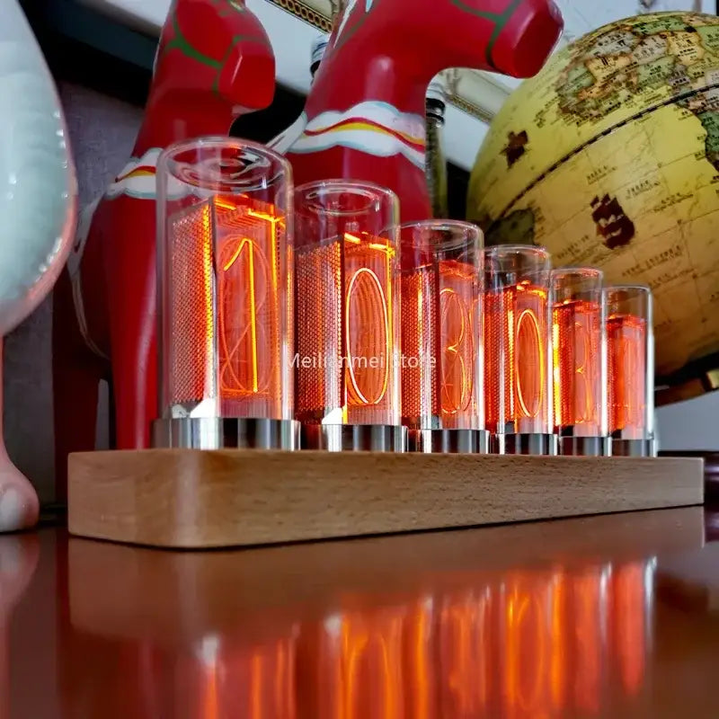 Vintage Nixie Tube Clock Display - wall clock
