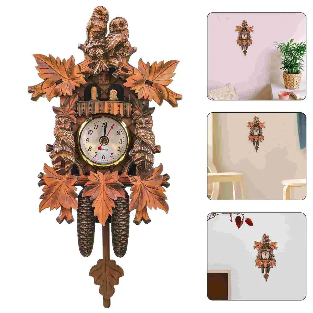Vintage Owl Cuckoo Clock - 22.5x15.5cm - Cuckoo Clock