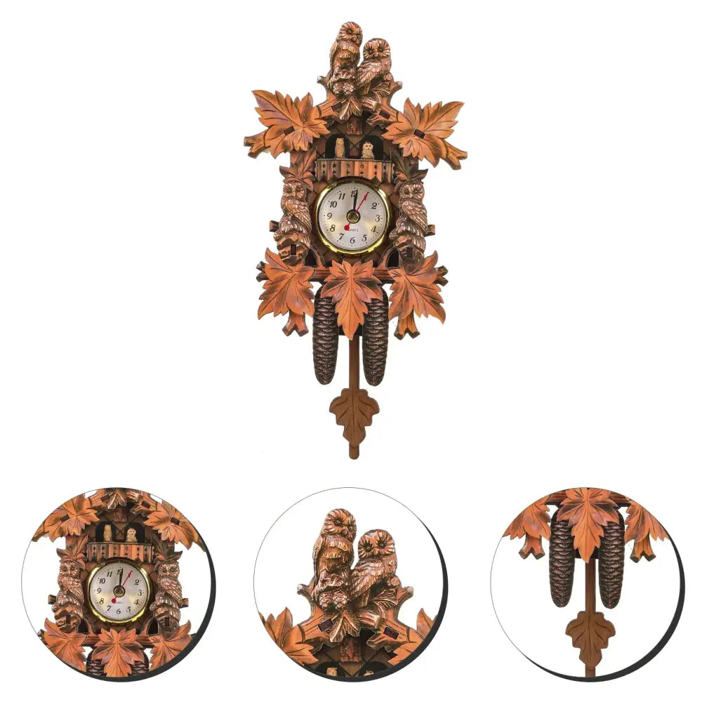 Vintage Owl Cuckoo Clock - 22.5x15.5cm - Cuckoo Clock