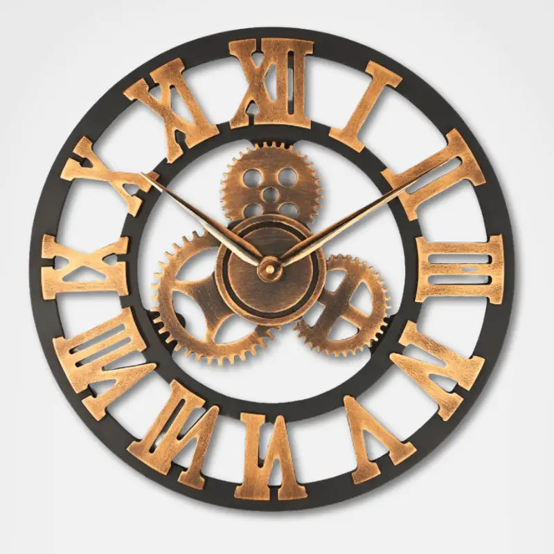 Vintage Roman Gear Wall Clock - wall clock