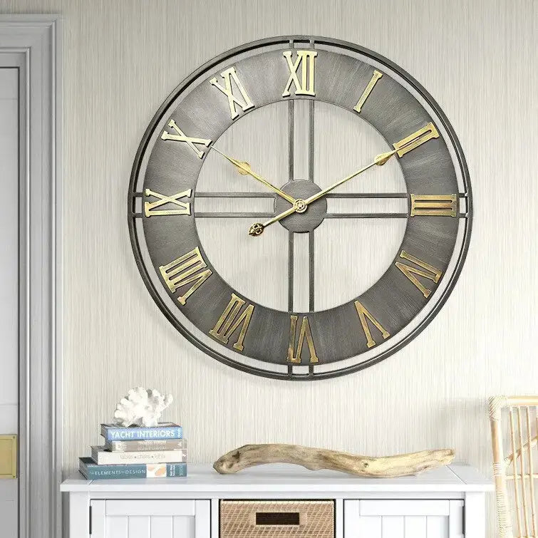 Vintage Roman Numerals Wall Clock - wall clock