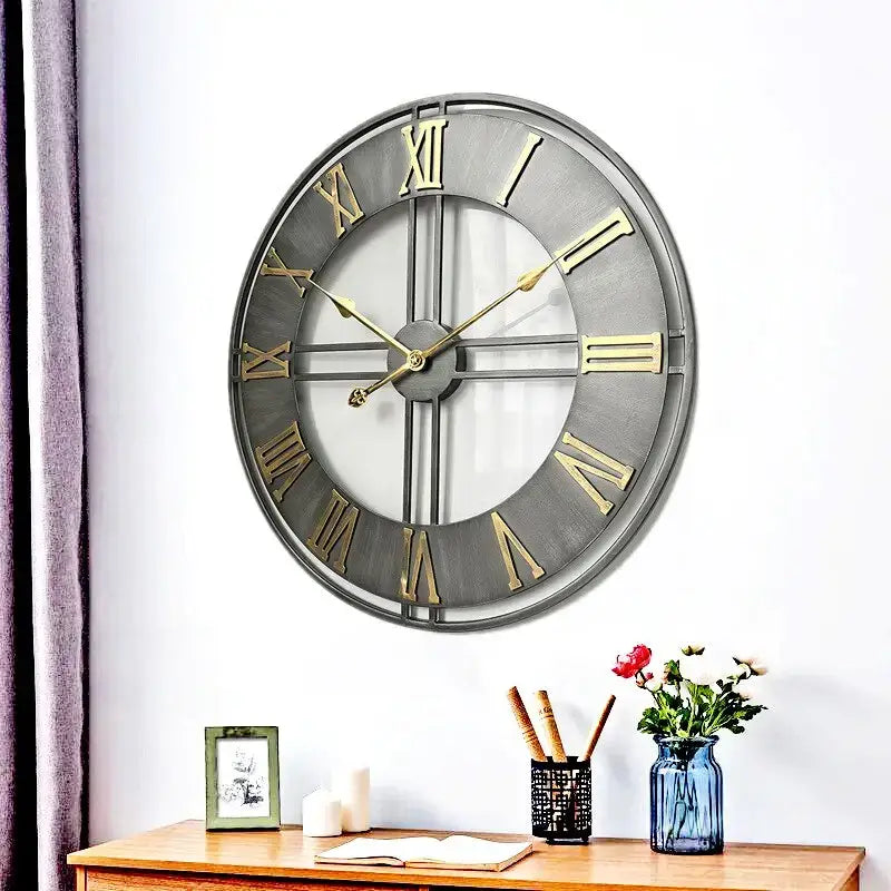 Vintage Roman Numerals Wall Clock - wall clock