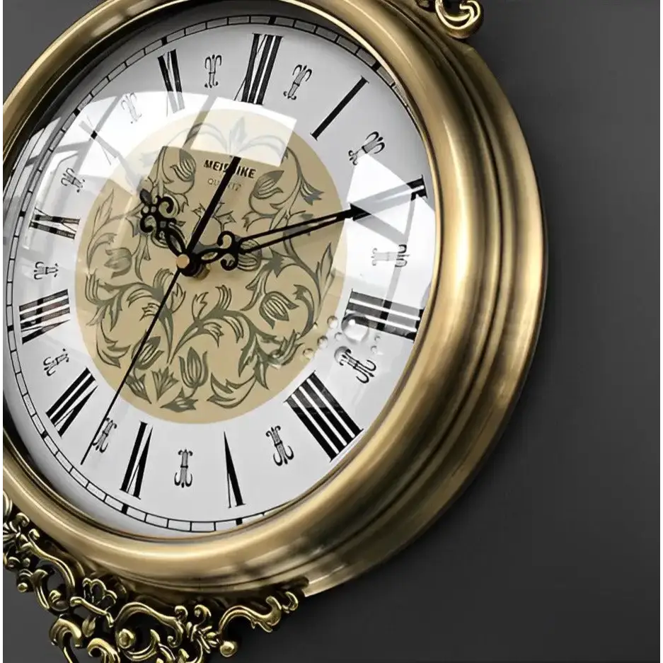 Vintage Roman Numerals Wall Pendulum Clock - wall clock