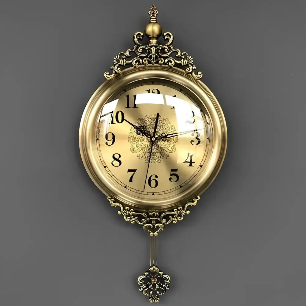 Vintage Roman Numerals Wall Pendulum Clock - Chiffre Arabes - wall clock