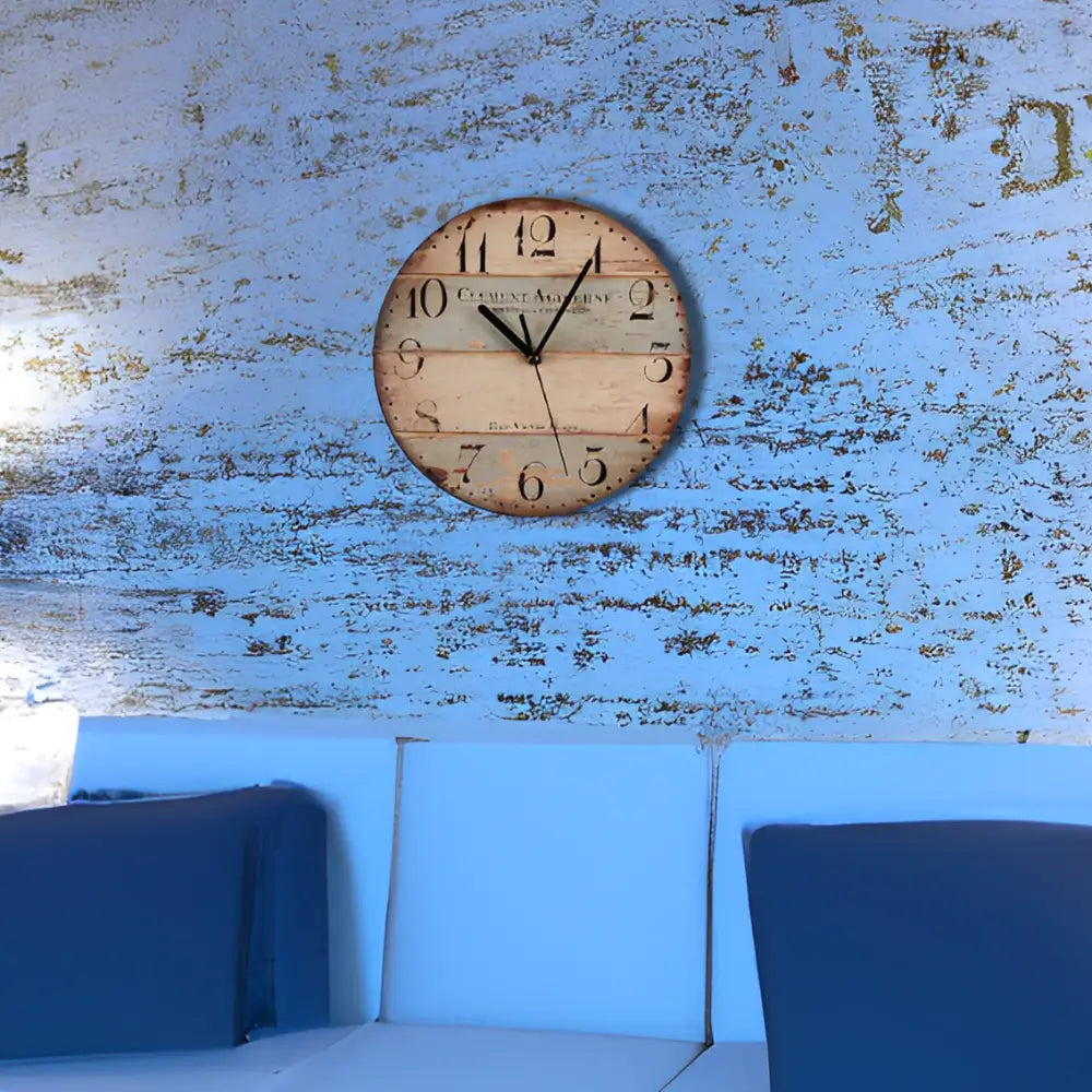 Rue Victor Hugo vintage wall clock styled in a farmhouse kitchen