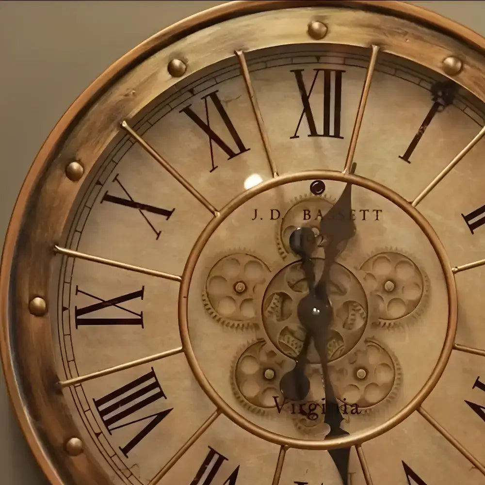 Vintage Steampunk Gear Wall Clock - wall clock