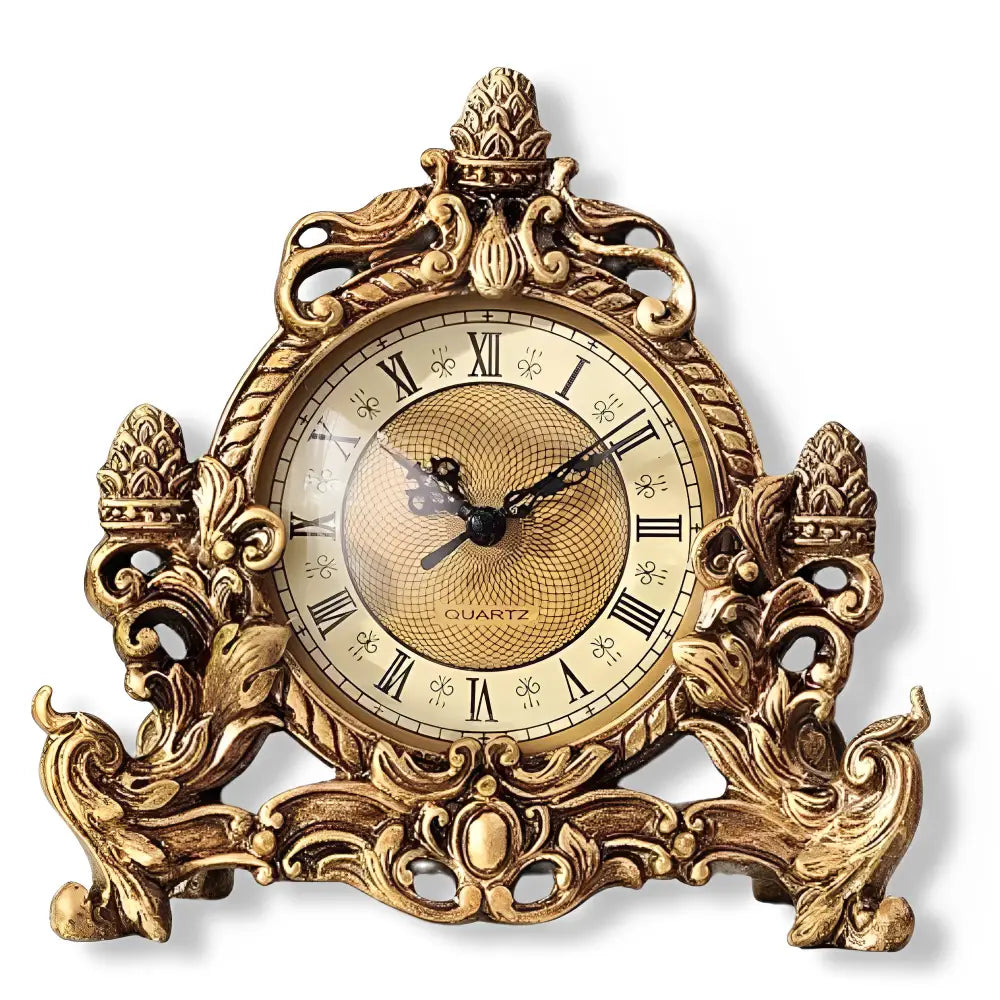 Vintage Tabletop Clock - Silent Sweep Analog Desk Clock