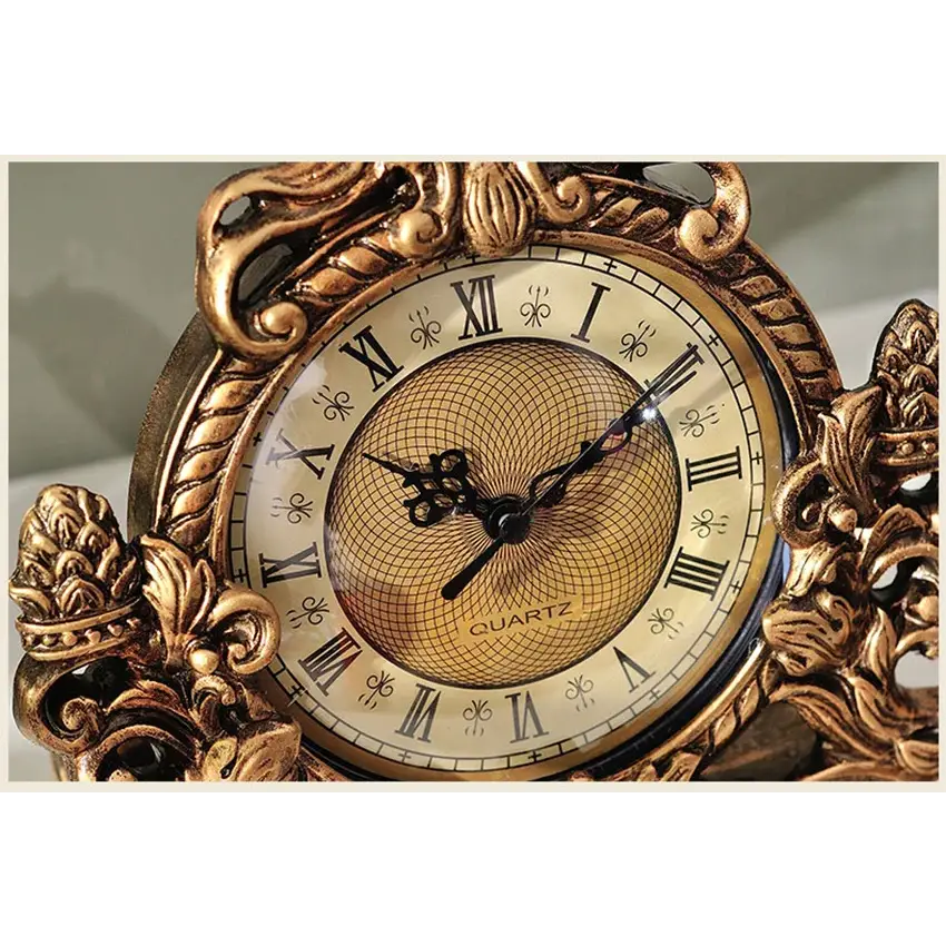 Vintage Tabletop Clock - Silent Sweep Analog Desk Clock