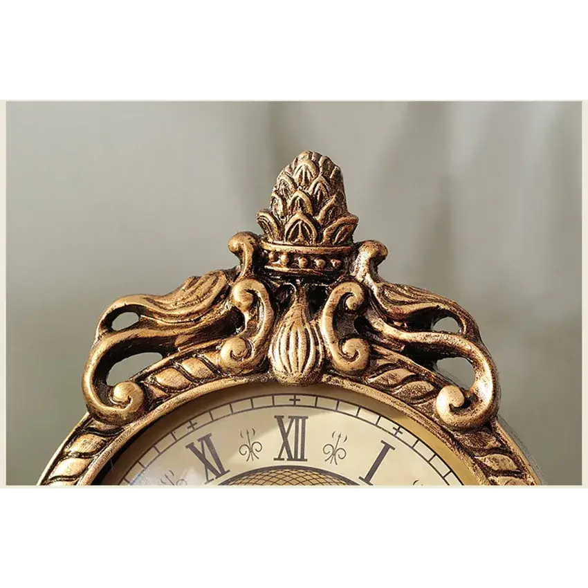 Vintage Tabletop Clock - Silent Sweep Analog Desk Clock
