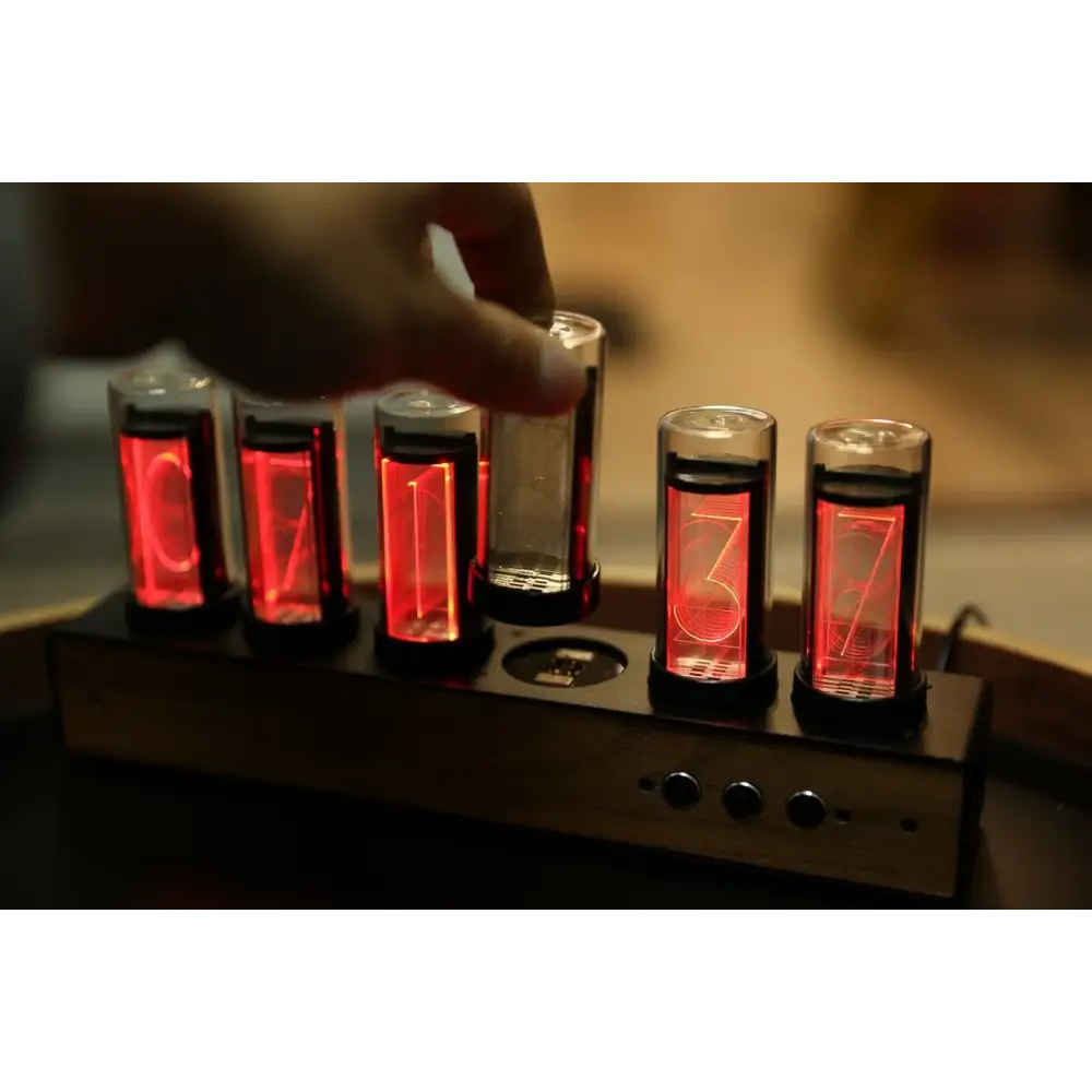 Vintage Wood Nixie Tube Clock