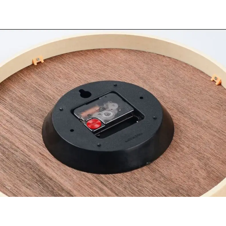 Walnut Wood Wall Clock - Silent Handcrafted Timepiece
