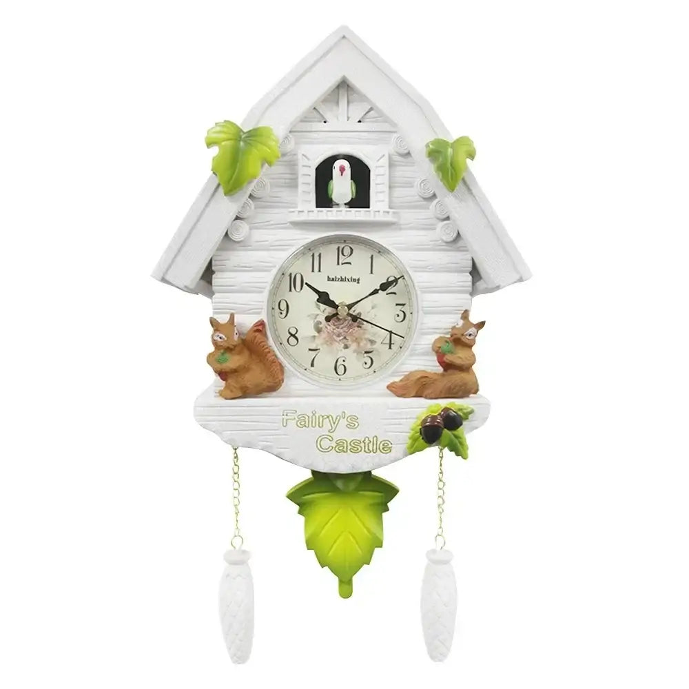 White Cuckoo Clock - Écureuils - Cuckoo Clock